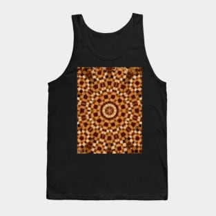 Circular Brown and Beige pattern oil painting Tank Top